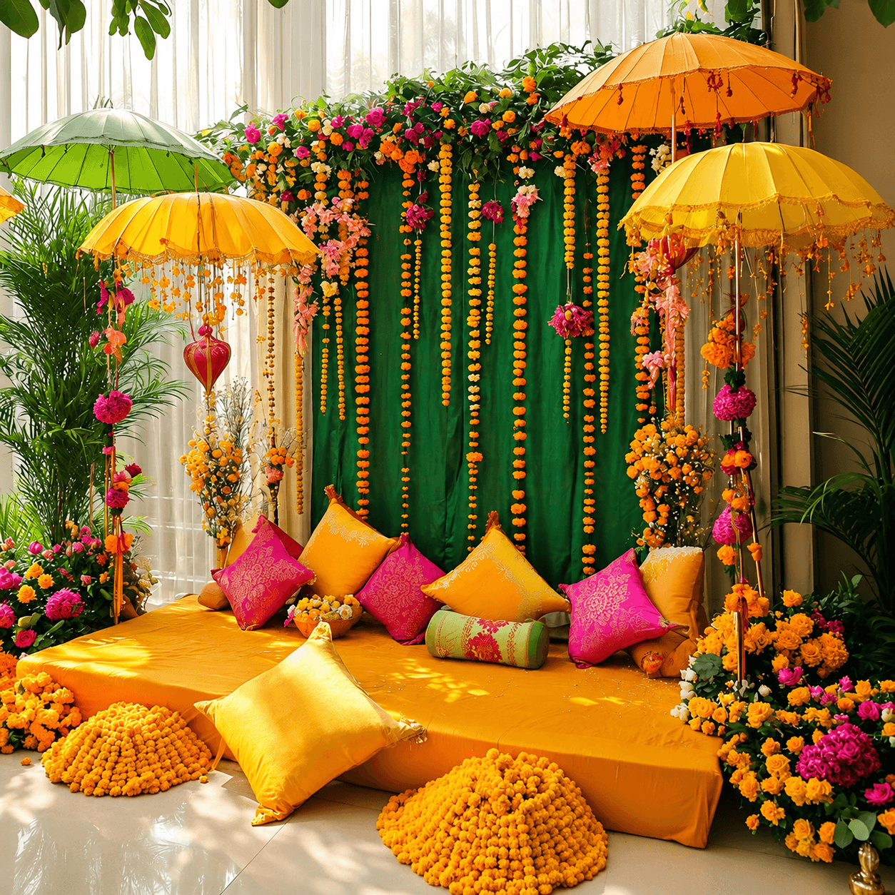 Haldi decoration setup 1