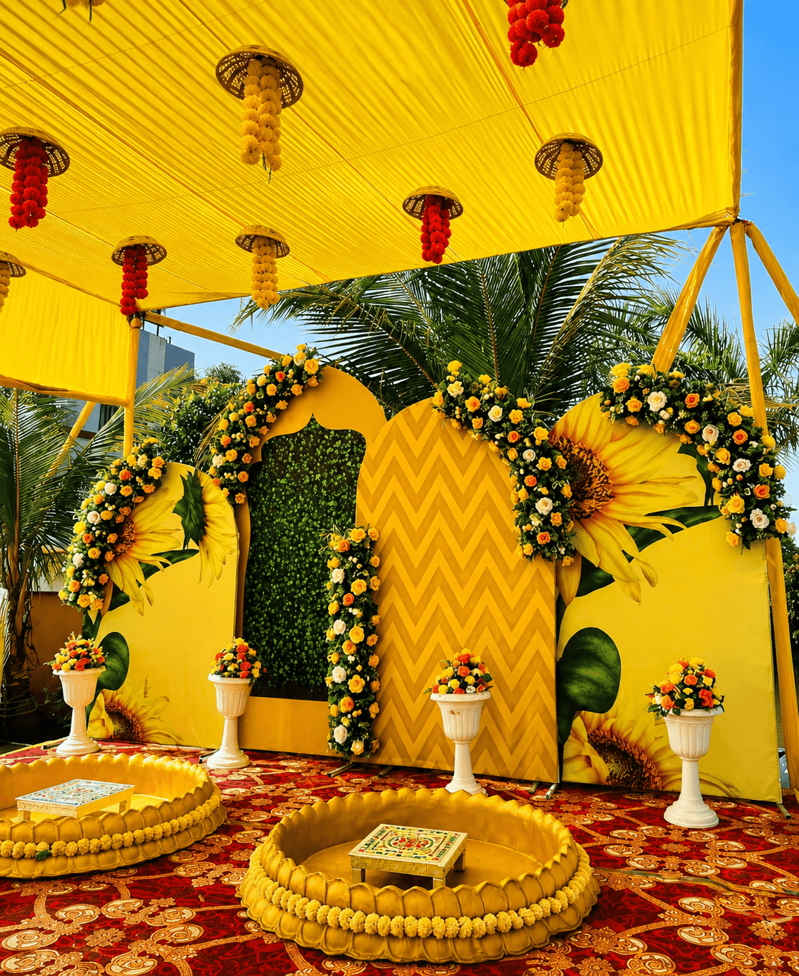 Haldi decoration setup 2