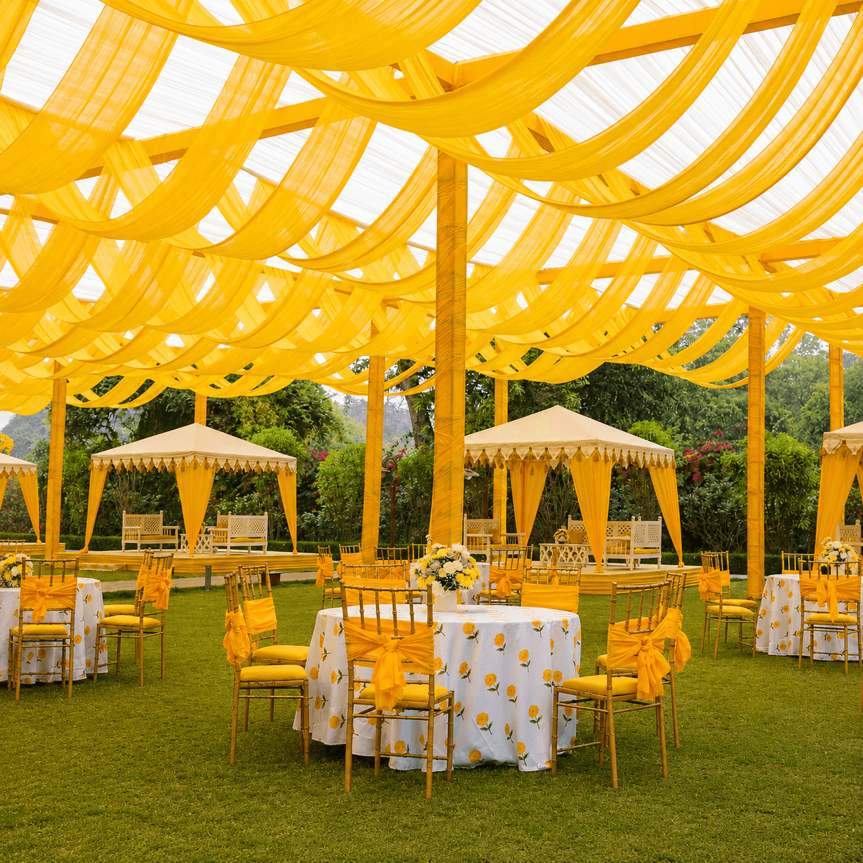 Haldi decoration setup 6