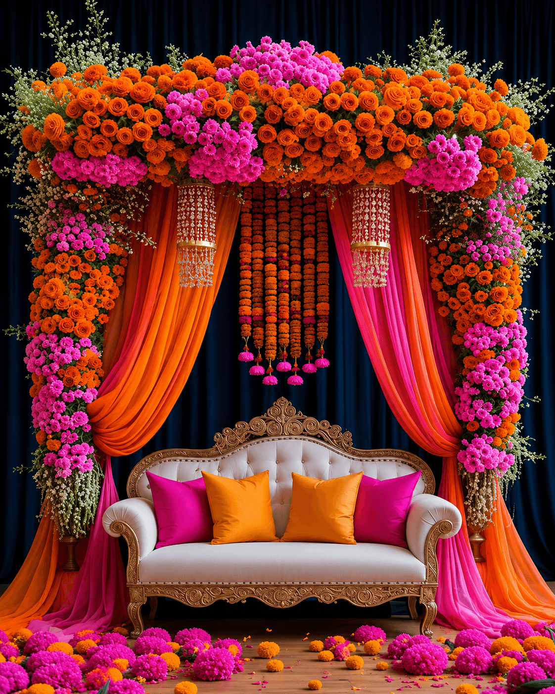 Mehendi decoration setup 3