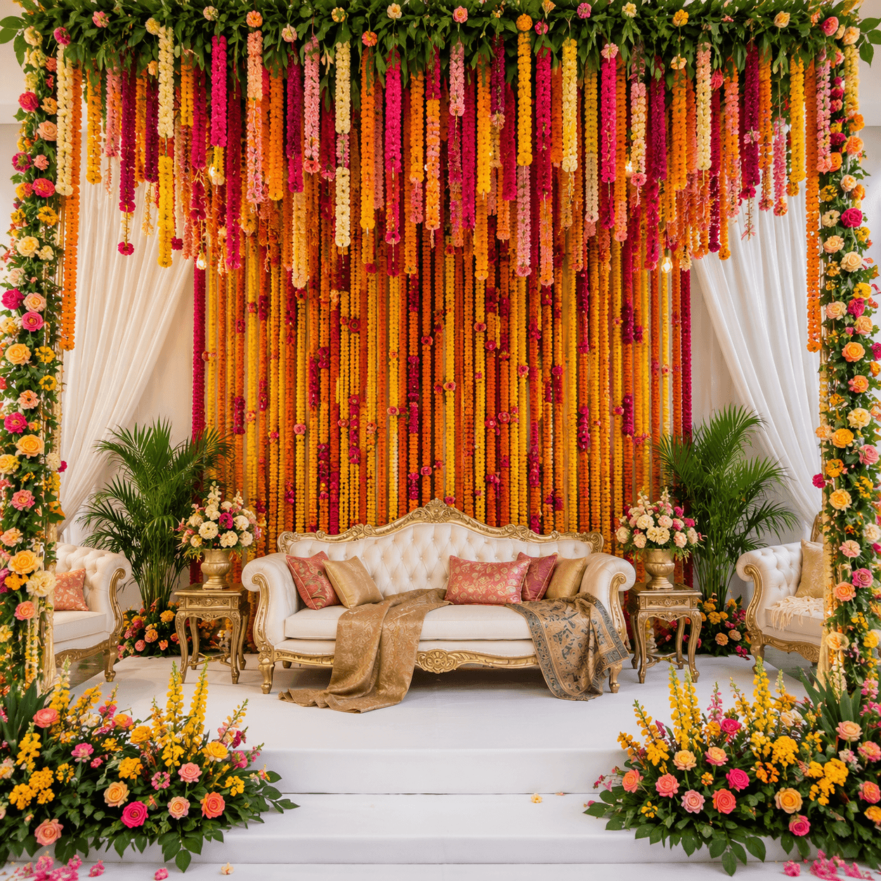 Mehendi decoration setup 4