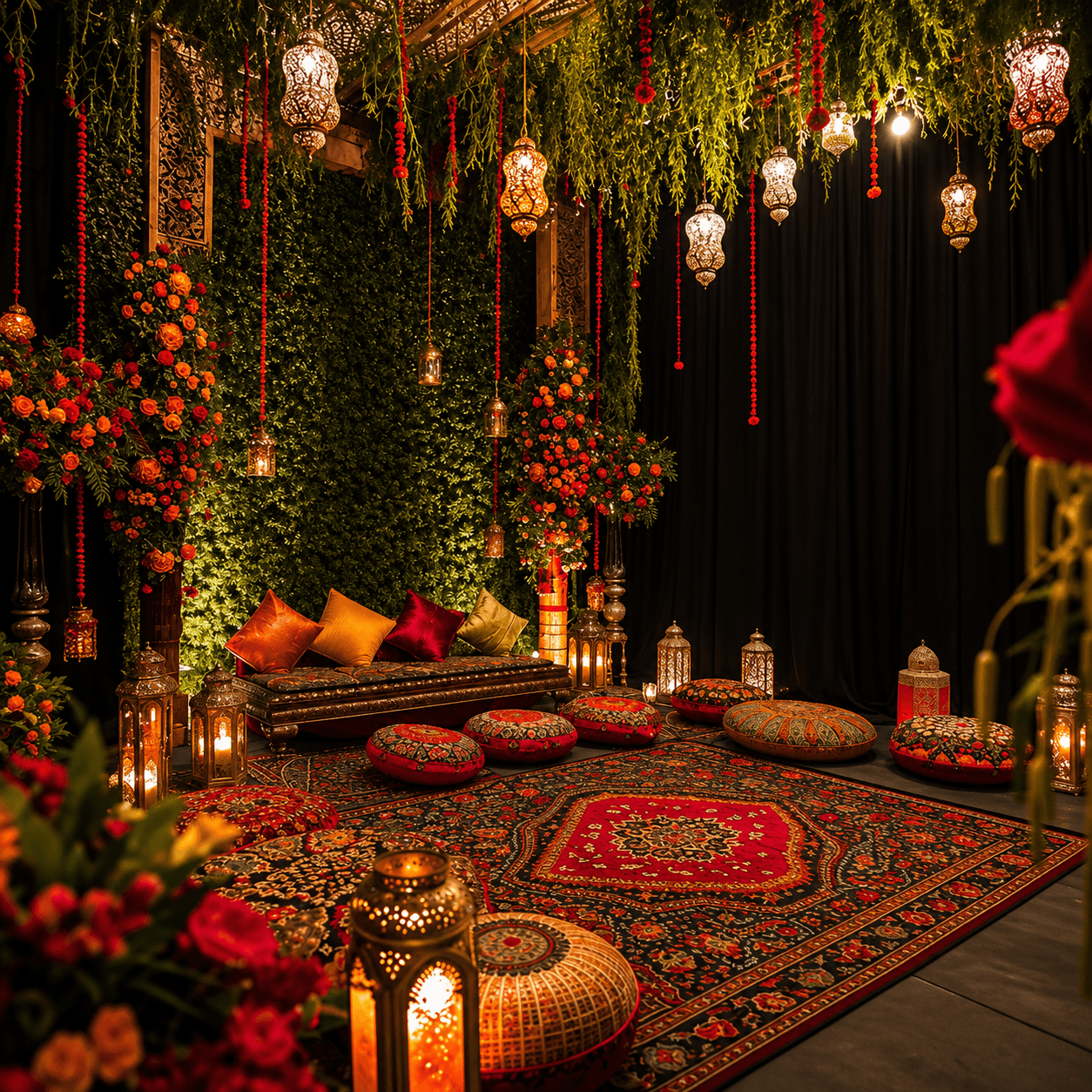 Mehendi decoration setup 5
